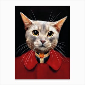 Fearless Bicky The Cat Pet Portraits Canvas Print
