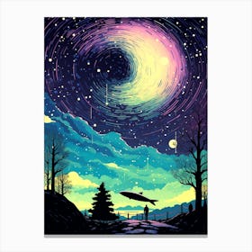 Starry Night Sky Canvas Print