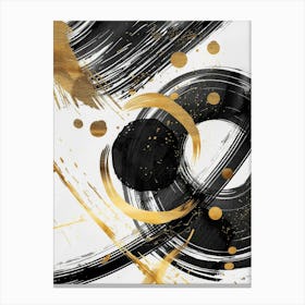 Abstract Black And Gold Canvas Print 17 Canvas Print