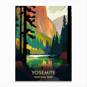 Yosemite National Park Vintage Travel Poster 10 Canvas Print