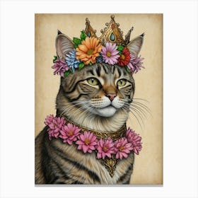 Kitty In A Crown 1 Canvas Print