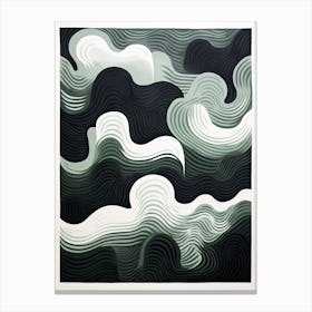 Abstract Atmosphere; Risograph Vintage Aura Canvas Print