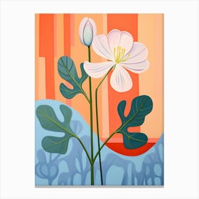 Freesia Flower 1 Hilma Af Klint Inspired Pastel Flower Painting Canvas Print