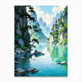 Chinese Landscape Painting Canvas Print