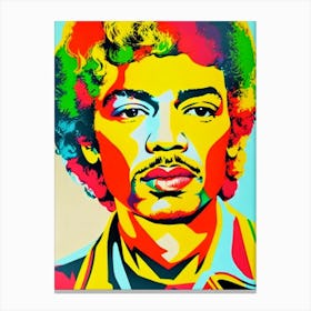 Jimi Hendrix 2 Colourful Pop Art Canvas Print
