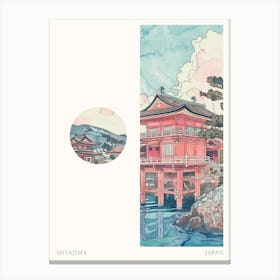 Miyajima Japan 5 Cut Out Travel Poster Canvas Print