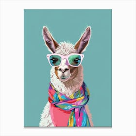 Llama In Sunglasses Canvas Print
