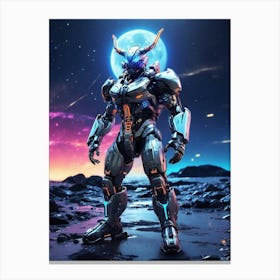 Ox In Cyborg Body #3 Canvas Print