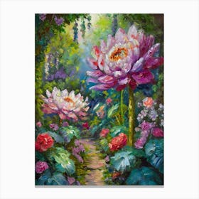 Lotus Flower Painting Canvas Print