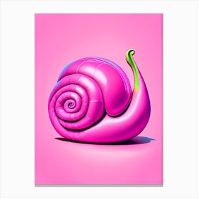 Full Body Snail Pink 1 Pop Art Canvas Print