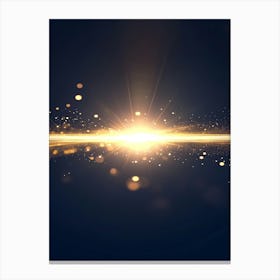 Abstract Golden Rays Canvas Print