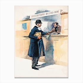 Man Getting Medicines (1893), Edward Penfield Canvas Print