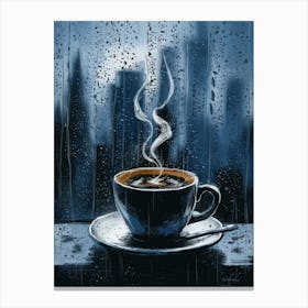 Coffee In The Rain Lienzo