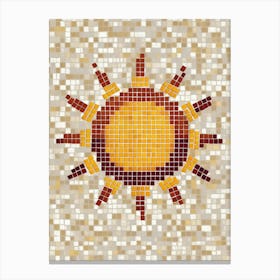 Mosaic Sun 1 Canvas Print