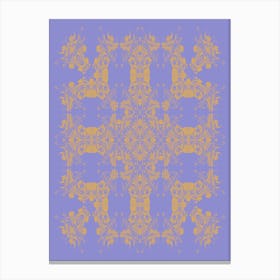Imperial Japanese Ornate Pattern Lilac And Orange 1 Canvas Print