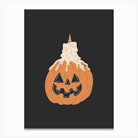 Pumpkin Halloween Poster Canvas Print