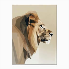 Low Poly Lion Canvas Print