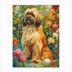 Lhasa Apso Acrylic Painting 6 Canvas Print