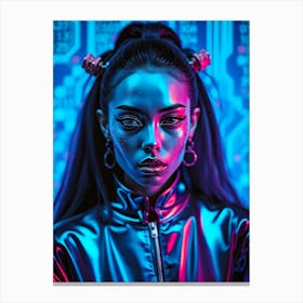 Futuristic Beauty in Gloss Canvas Print