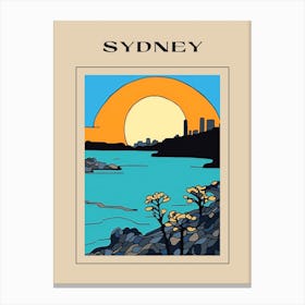 Minimal Design Style Of Sydney, Australia 2 Poster Canvas Print