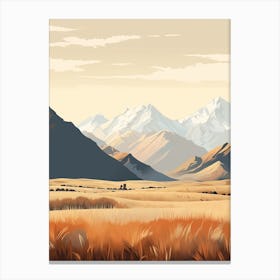 Te Araroa New Zealand 1 Hiking Trail Landscape Canvas Print