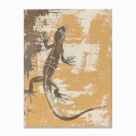 Lizard Block Print 1 Canvas Print