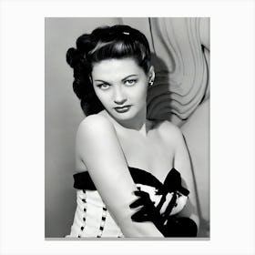 American Actress Yvonne De Carlo Portrait Canvas Print