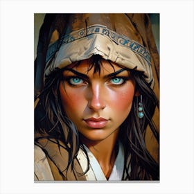 Woman With Blue Eyes 1 Canvas Print