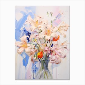 Abstract Flower Painting Lily 6 Stampe su tela