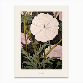 Flower Illustration Phlox 4 Poster Canvas Print