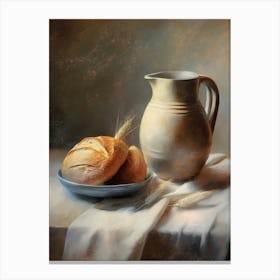 Bread And Jug 1 Canvas Print