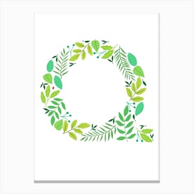 Leafy Letter Q Canvas Print