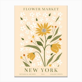 New York Flower Market Canvas Print