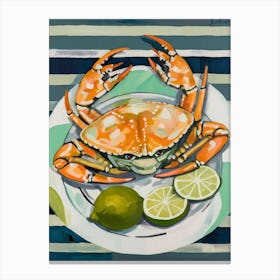 Dungeness Crab Italian Still Life Painting Canvas Print