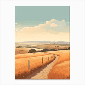 The Ridgeway England 3 Hiking Trail Landscape Canvas Print