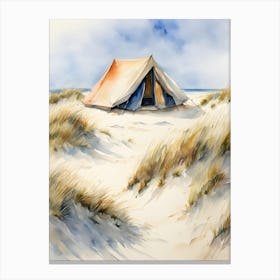 Camping in dunes Canvas Print