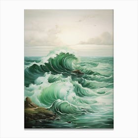 Green Sea Art Print Canvas Print