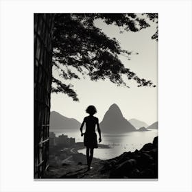 Rio De Janeiro, Black And White Analogue Photograph 3 Canvas Print