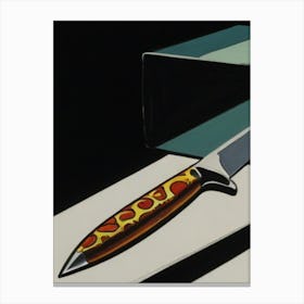 Knife On A Table Canvas Print