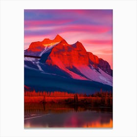 The Canadian Rockies Sunset Canvas Print