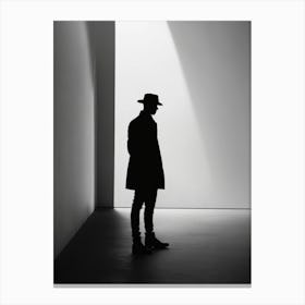 Silhouette Of A Man Canvas Print