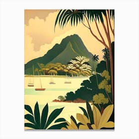 Huahine French Polynesia Rousseau Inspired Tropical Destination Canvas Print