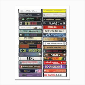 2000 Music - Cassette Print Canvas Print