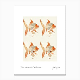 Cute Animals Collection Goldfish 2 Canvas Print