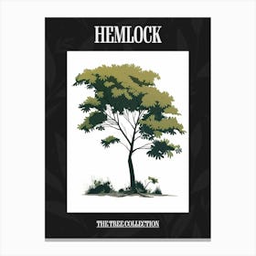 Hemlock Tree Pixel Illustration 4 Poster Canvas Print