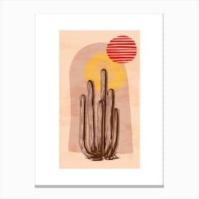 Artistic Saguaro Cactus Design 2 Canvas Print