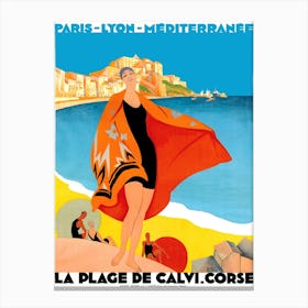 Beach In Corsica, France Canvas Print