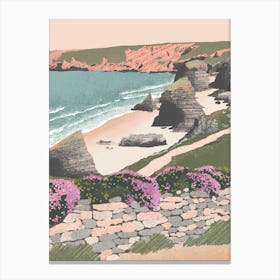 Cornwall Bedruthan Steps Art Print Canvas Print