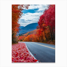 Beautiful Road In Autumn 3 Canvas Print