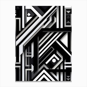 Technology Abstract Geometric Pattern 15 Canvas Print